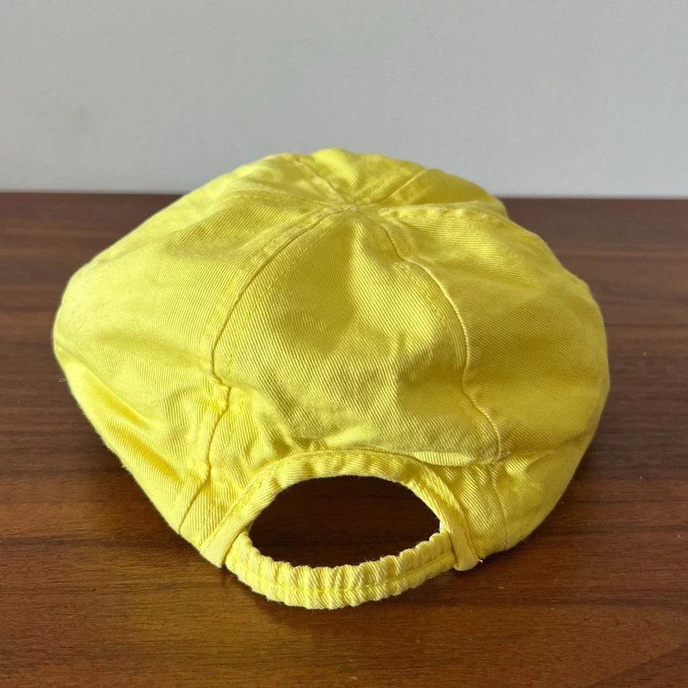 Vintage 1993 Barney The Dinosaur Yellow Blue Snapback Hat Cap Kids One Size
